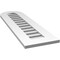 Ekena Millwork Round Top Surface Mount PVC Gable Vent: Functional, w/ 3-1/2"W x 1"P Standard Frame, 12"W x 40"H GVPRT12X4001SF - alternate 3